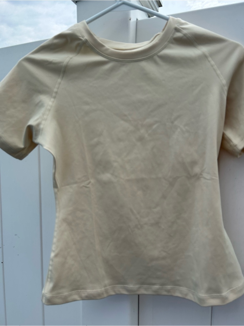 Women’s Short Sleeve Crew Tee in Cream - Classic Everyday Top